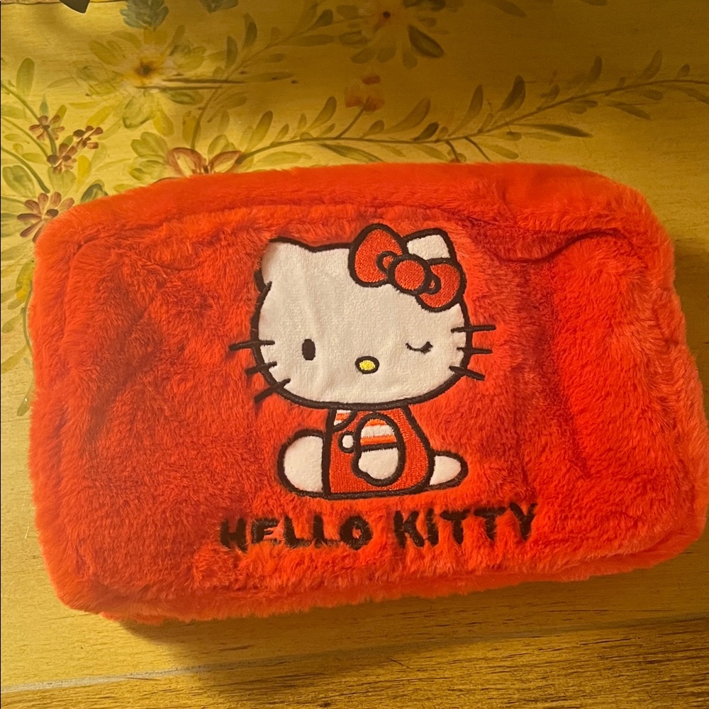 Hello Kitty Red Plush Travel Pouch